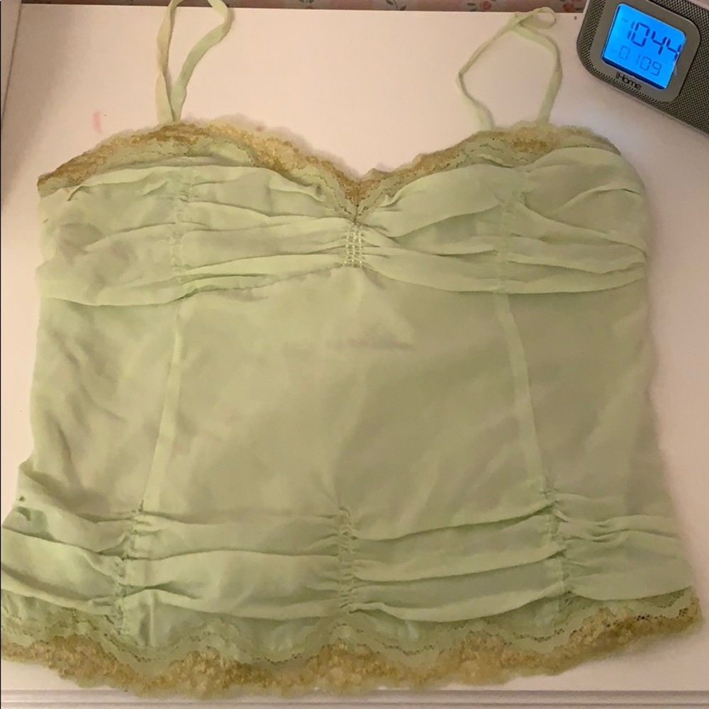 Green early 2000s style top